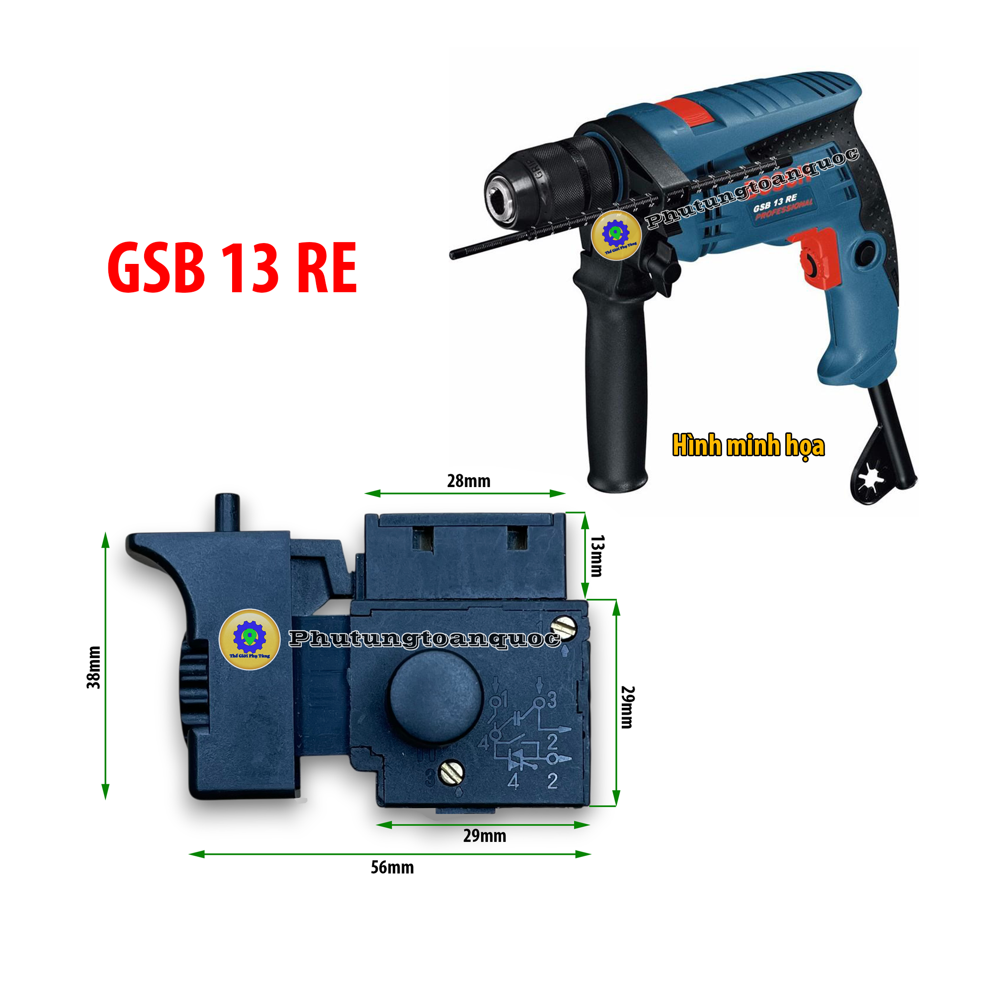 Công tắc máy khoan bosch 13 RE (3)
