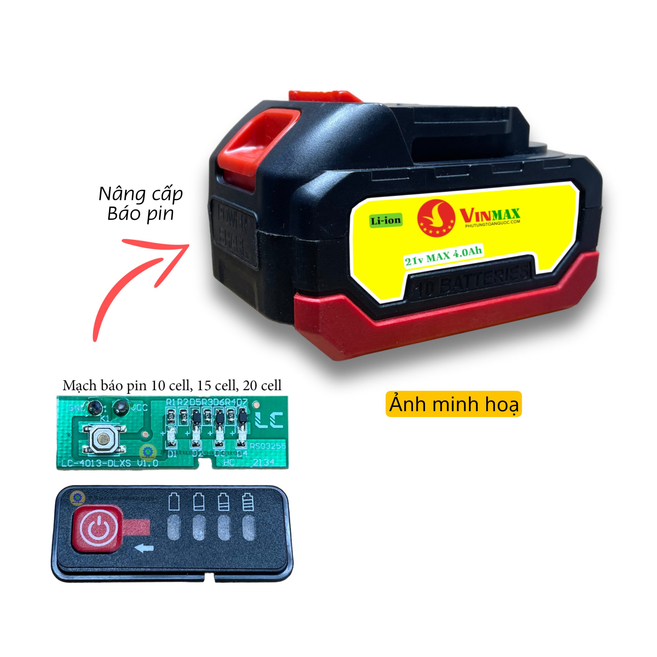 Mạch báo pin 10 cell 15 cell 20 cell (1)