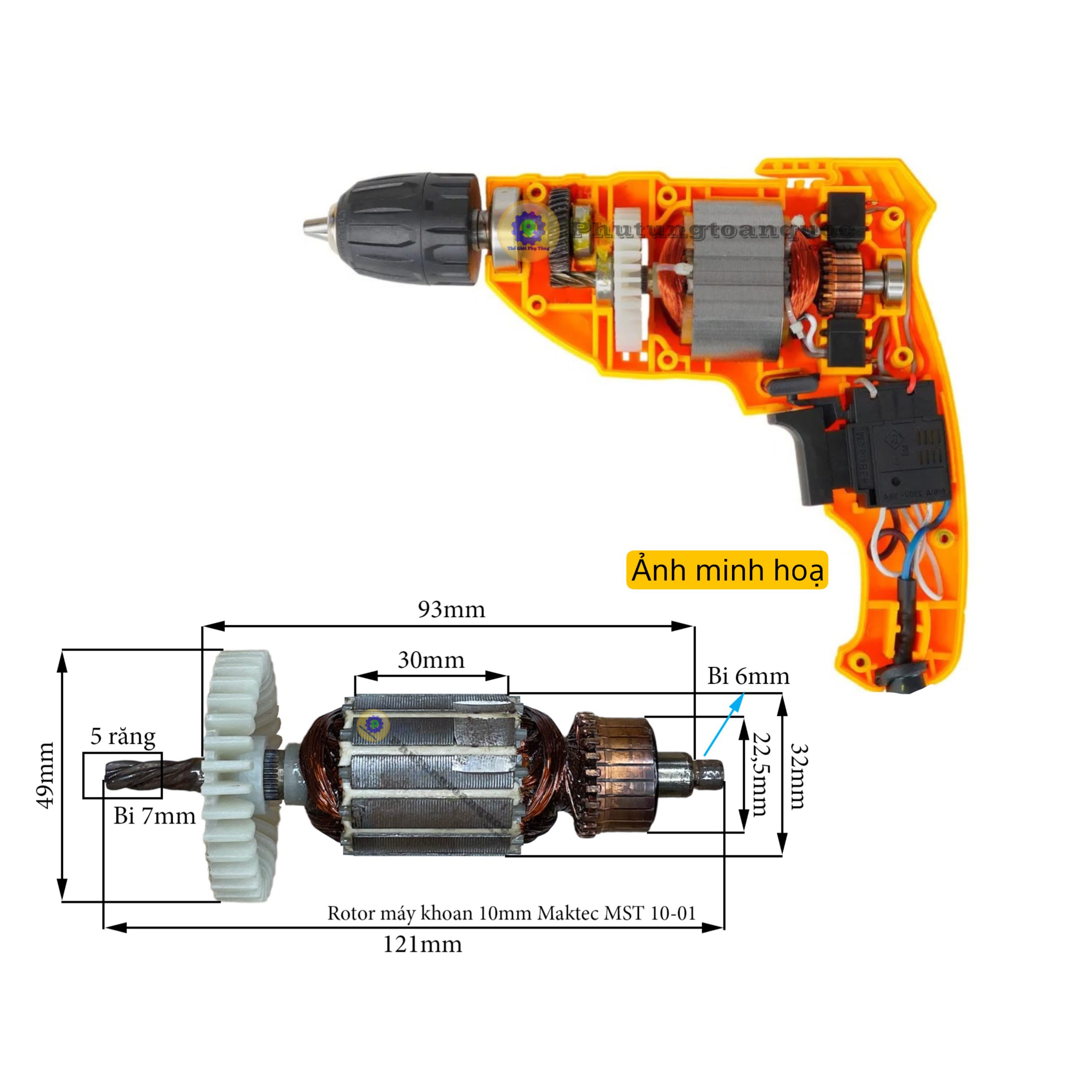 Rotor máy khoan master MST 10-01
