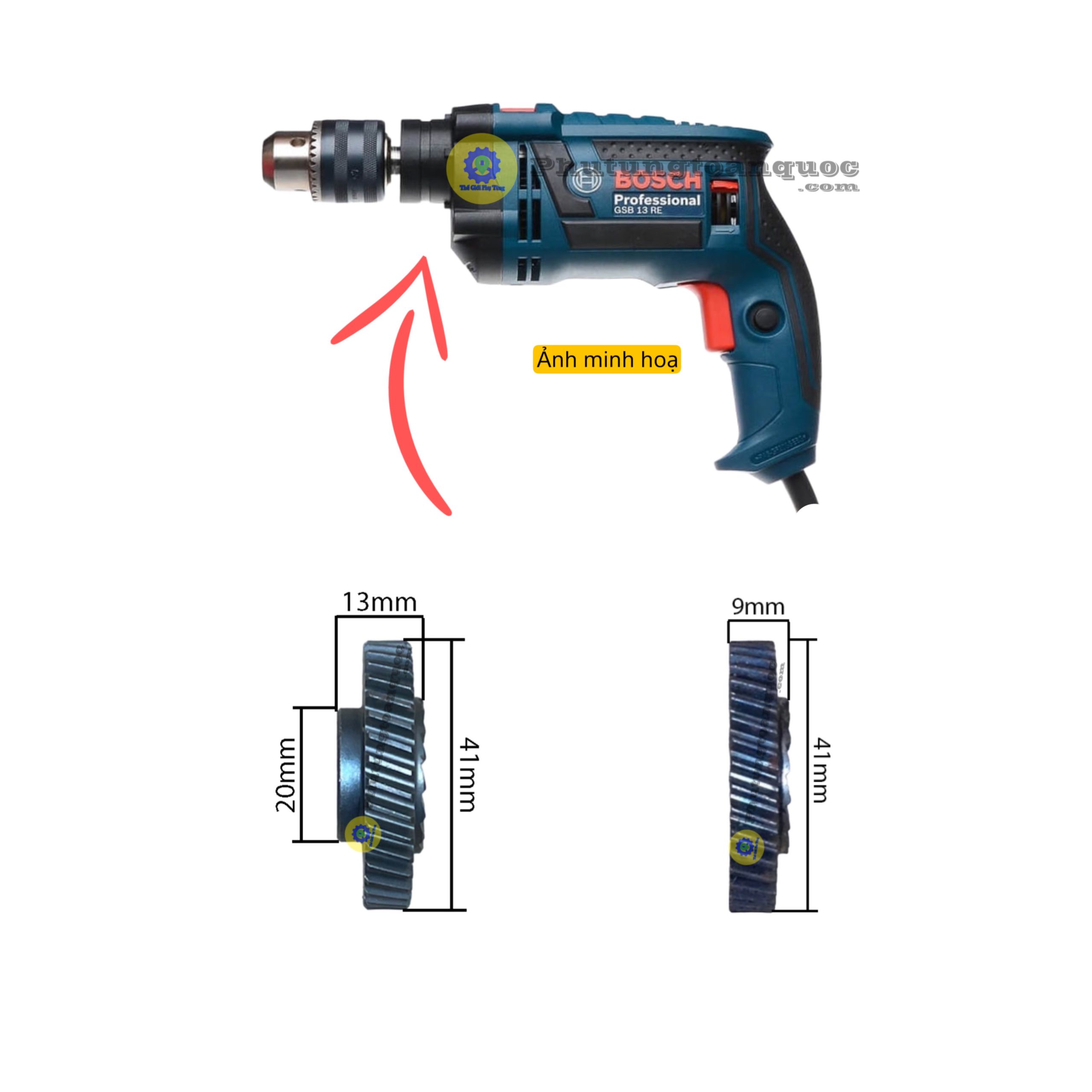bánh răng máy khoan bosch 13re (1)