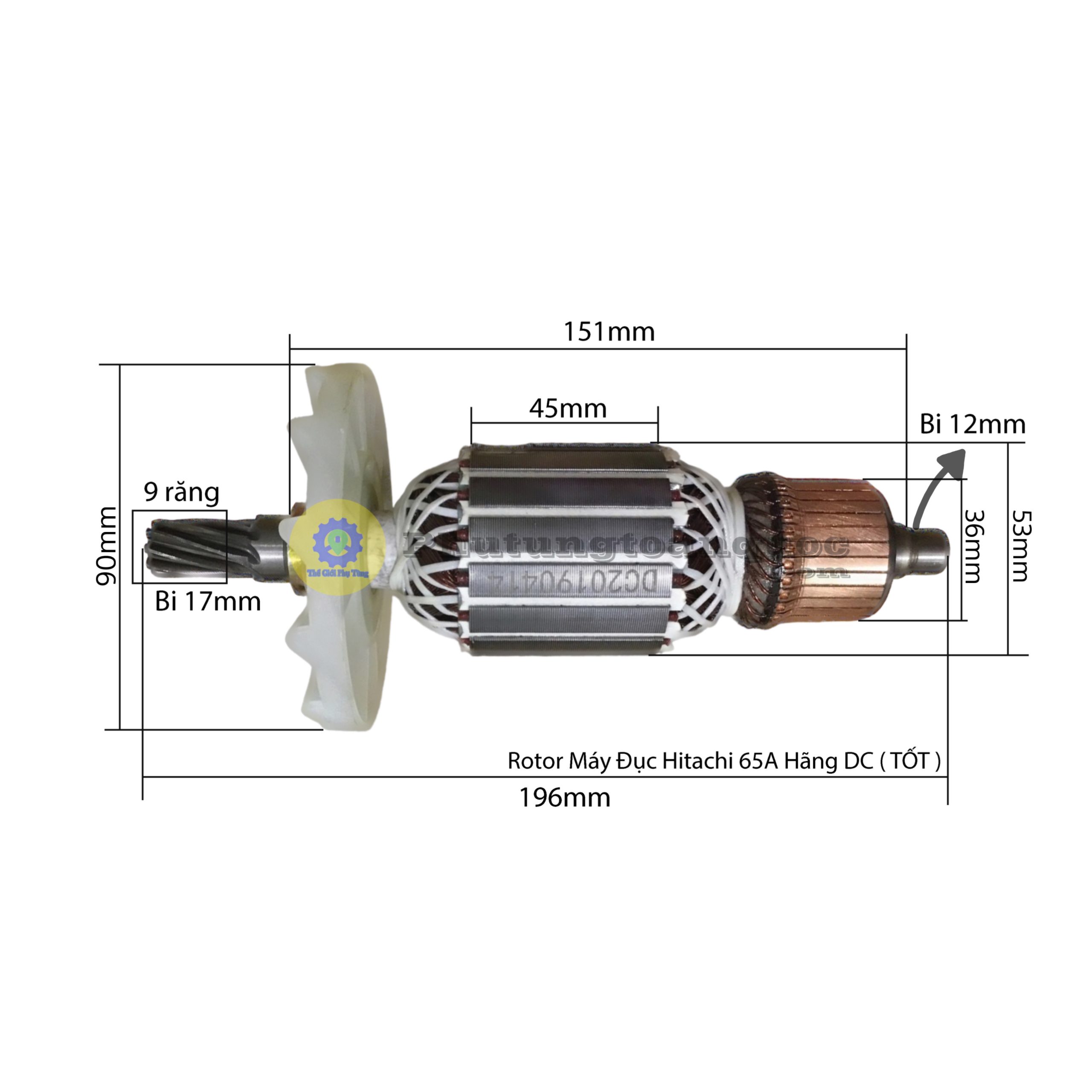 rotor máy đục 30ly hitachi 65a (3)