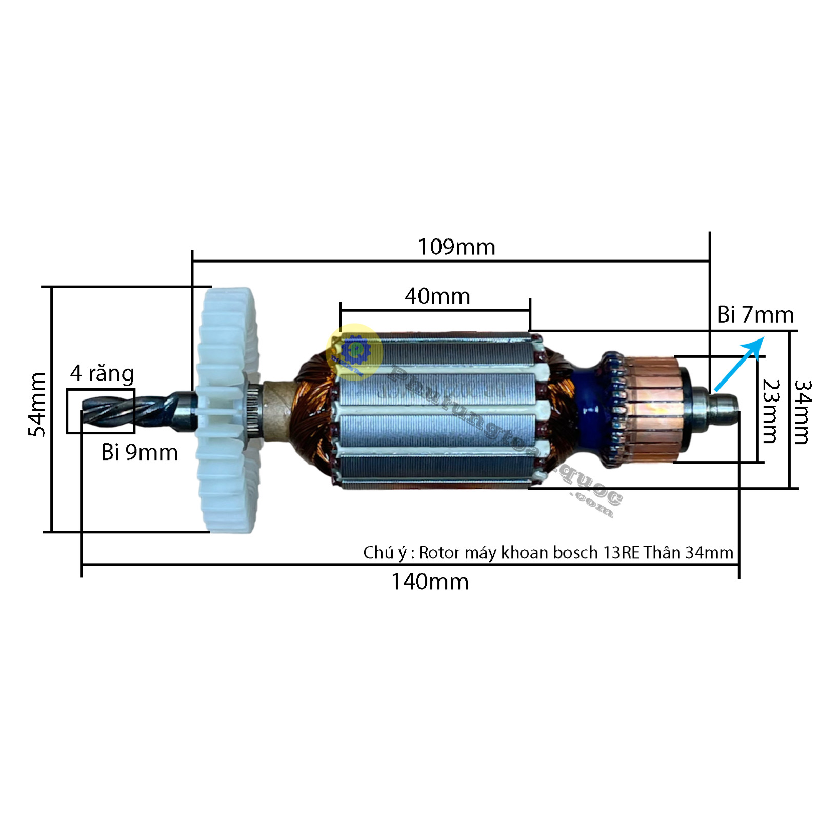 rotor máy khoan bosch 13re thân 34 (2)