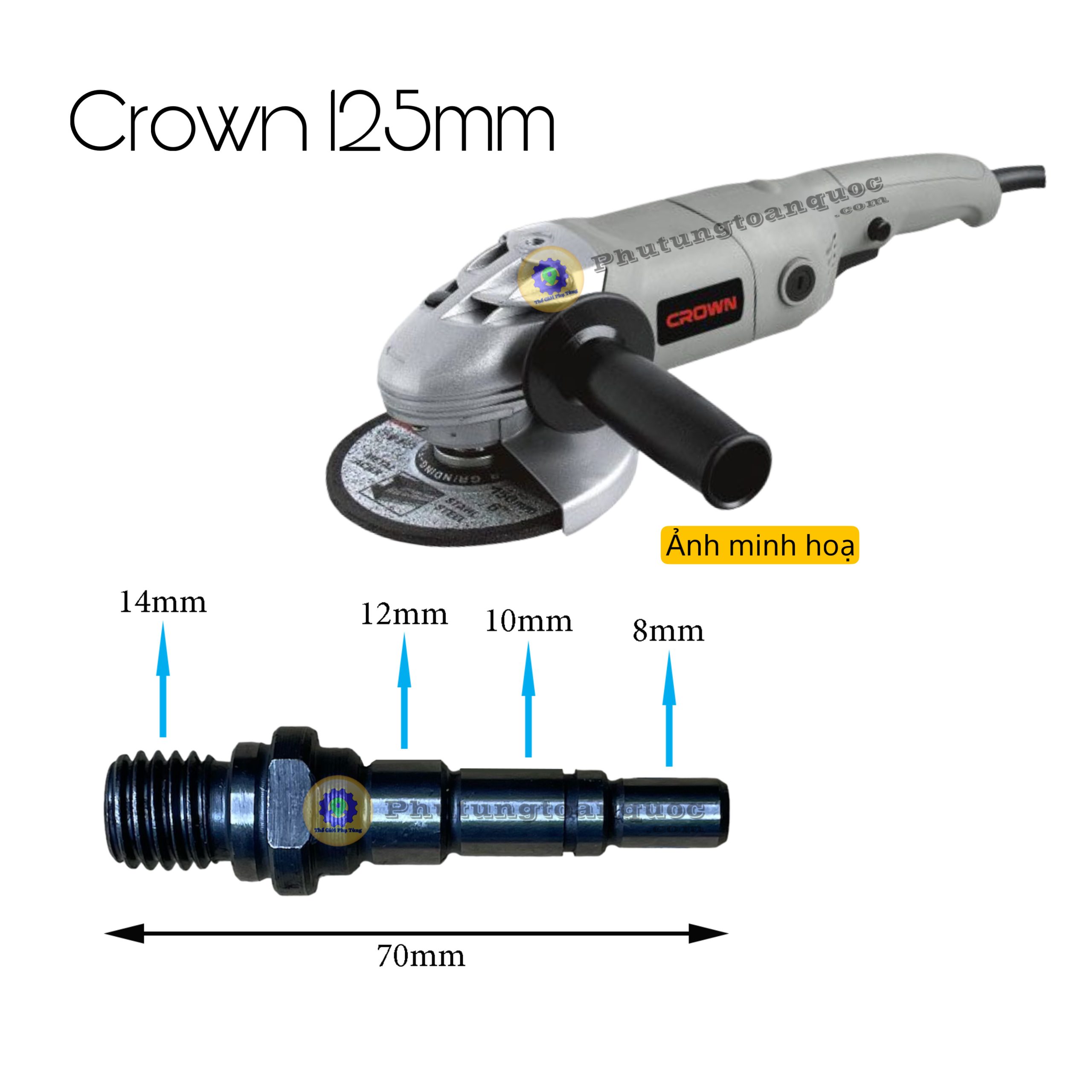 Trục máy mài Crown 3109 (1)