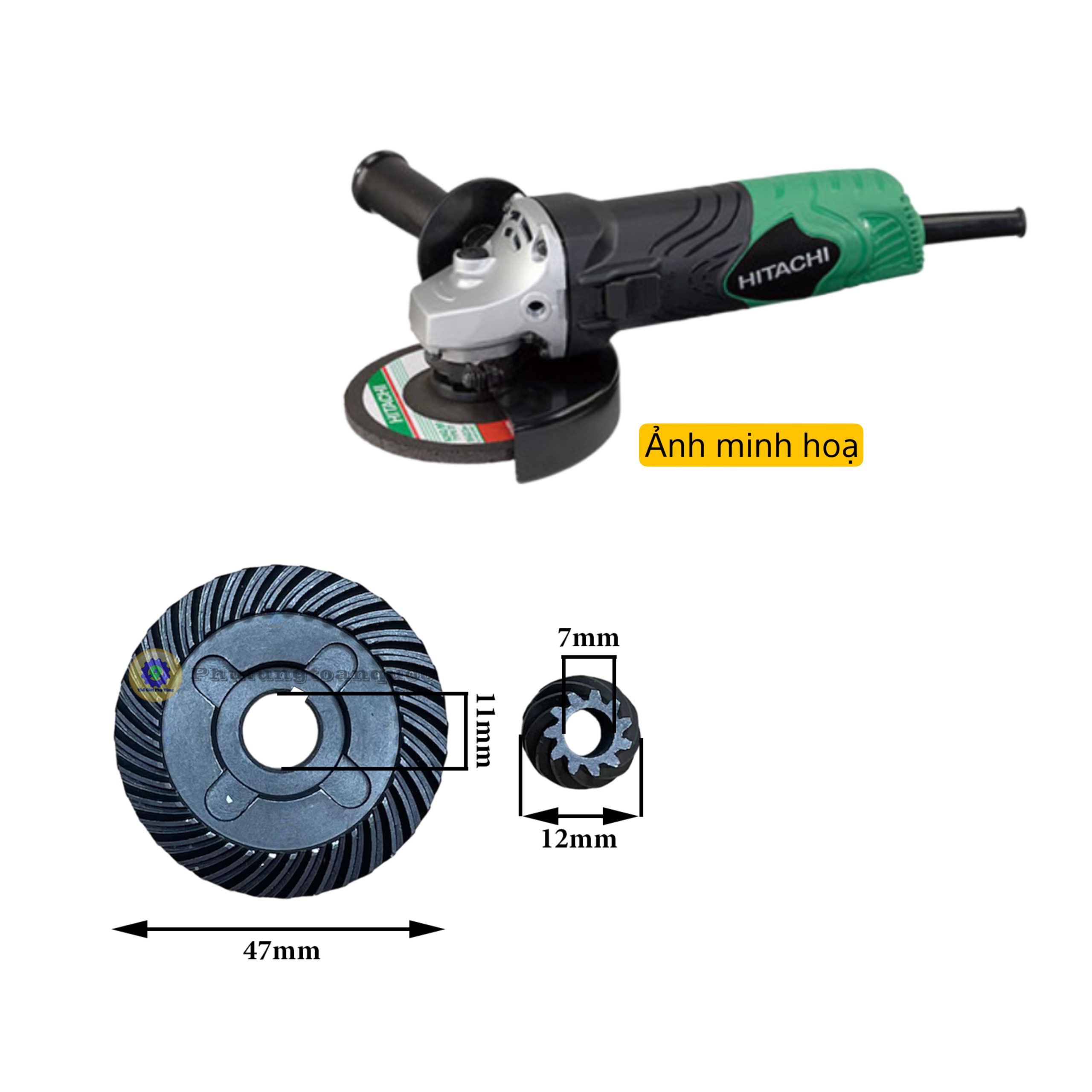 Bánh răng máy mài hitachi 100mm (1)