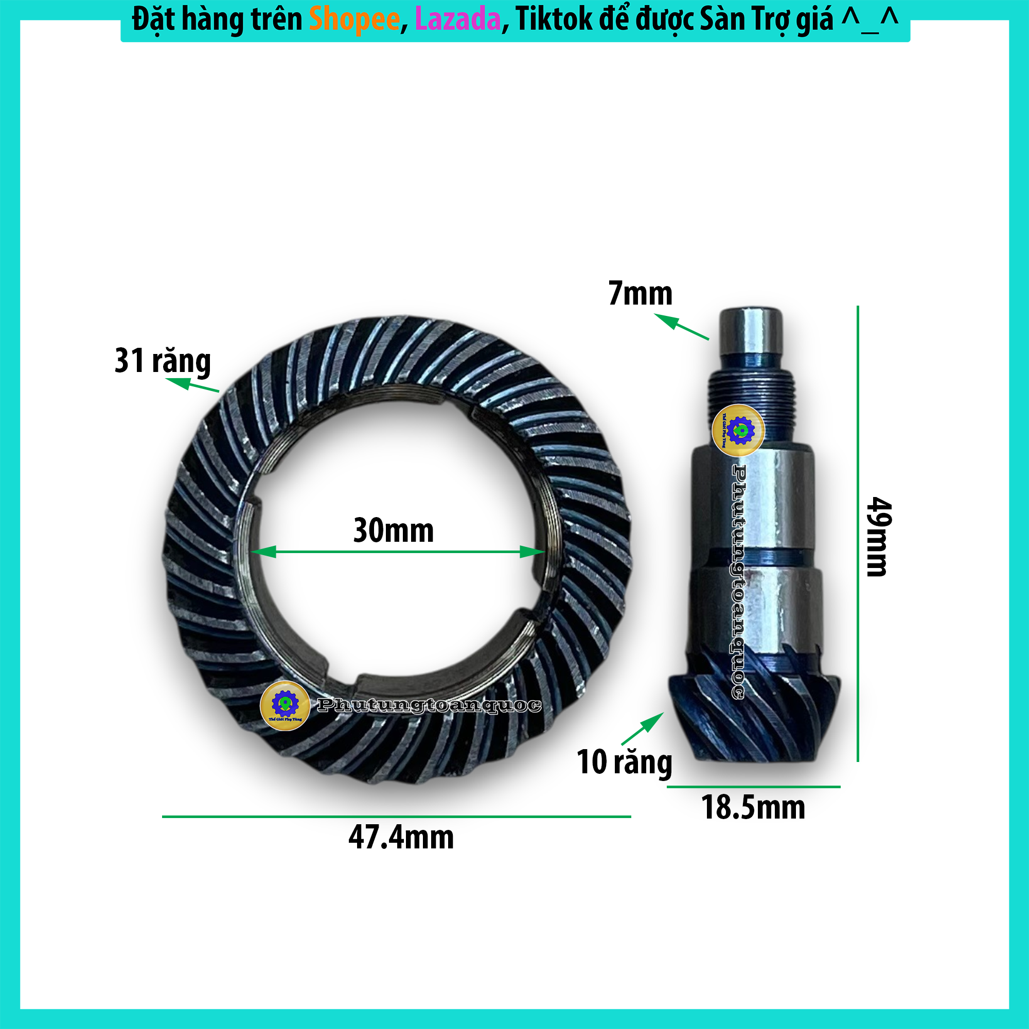 Bánh răng máy đục 14mm 2 tầng (11)