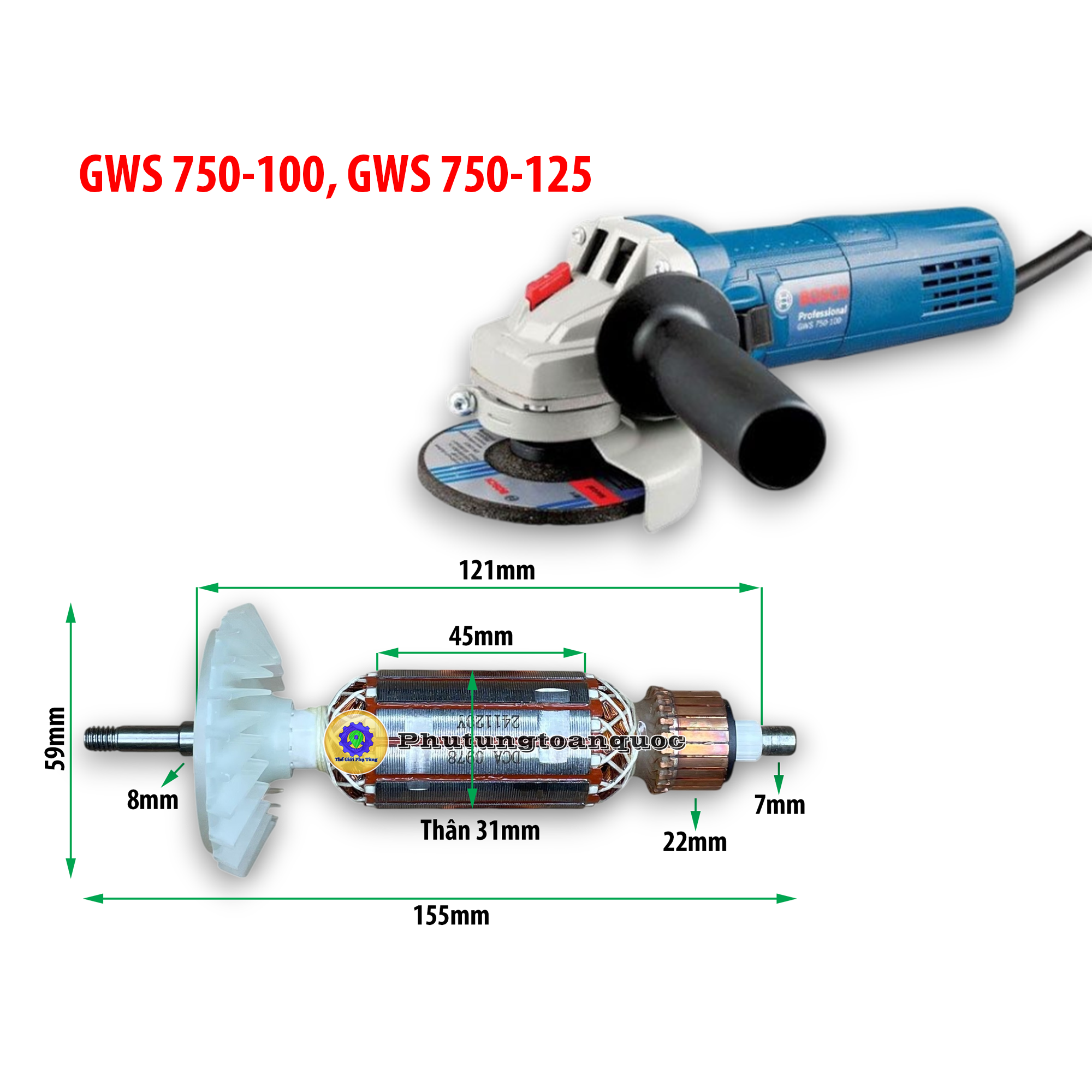 Rotor máy mài bosch 750-100 (4)