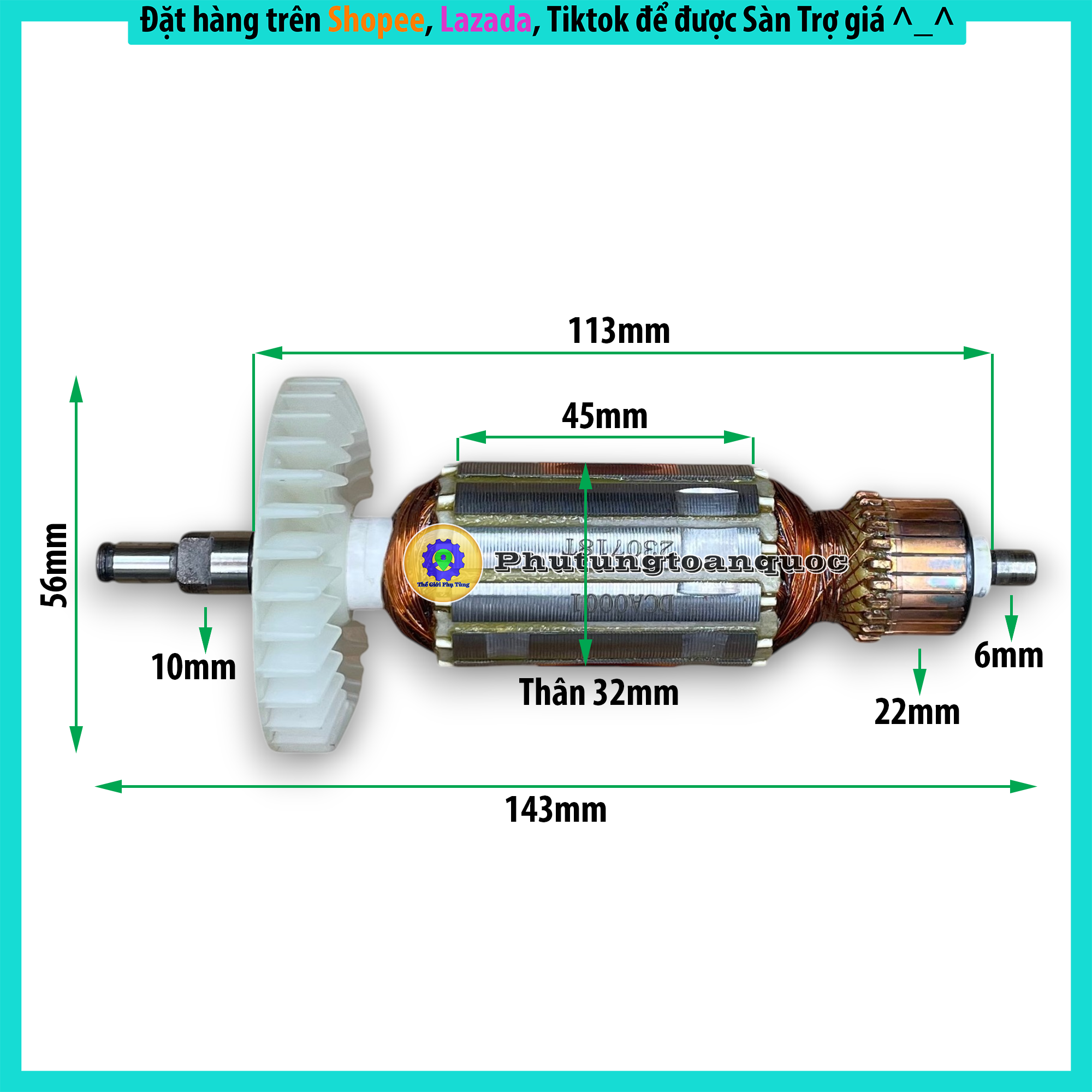 Rotor máy mài makita 9523 (10)